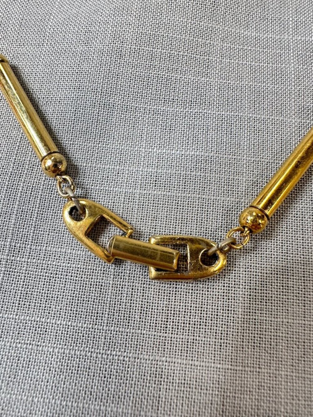 Vintage Napier Gold Tone Triangular Cone Necklace - Picture 8 of 9